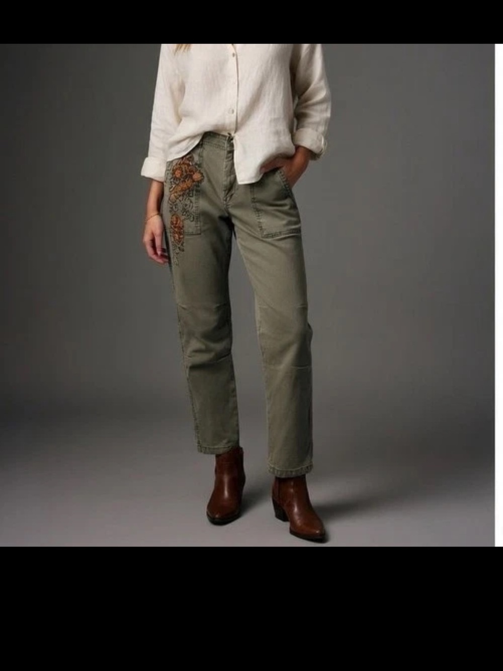 Anthropologie beaded, embroidered jeans